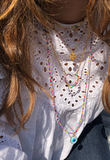 Rainbow love necklace