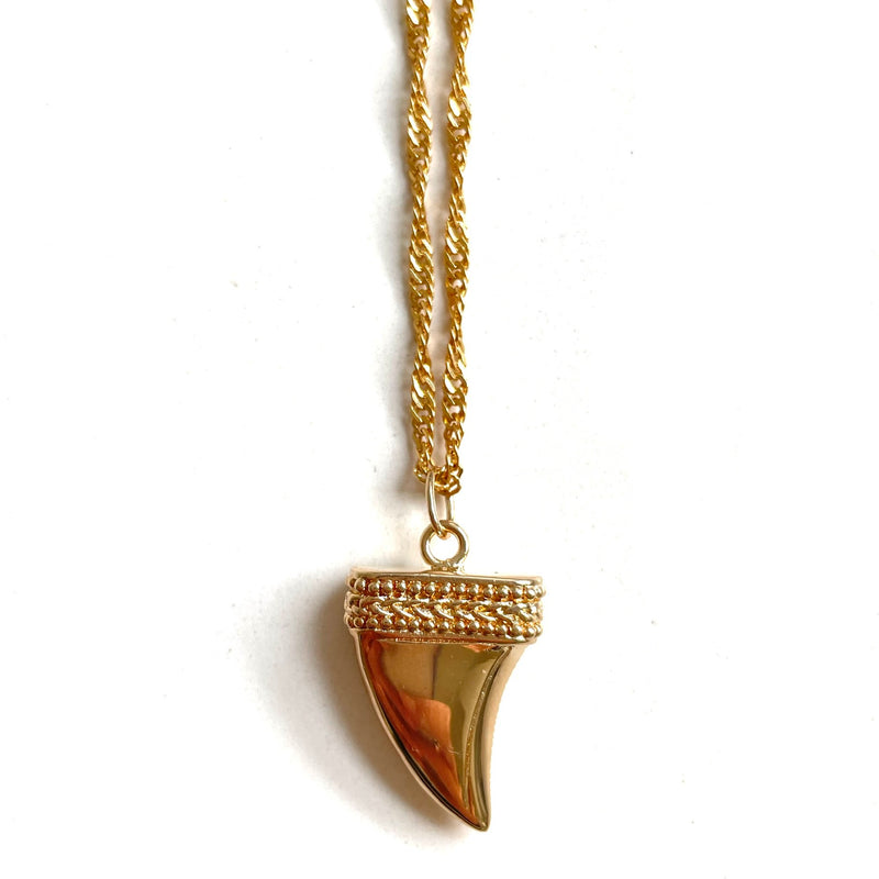 Mayan tooth necklace